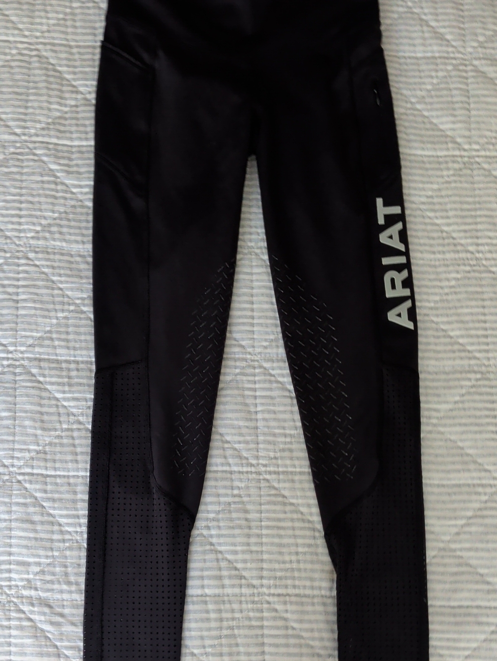 Ariat Black Riding Tights with White Logo